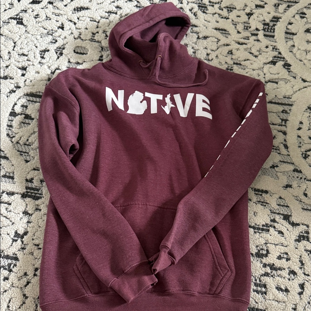 Native Burgundy Hoodie for Men